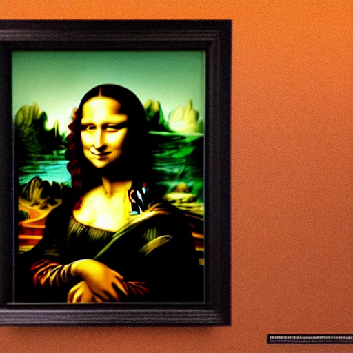 Prompt: mona lisa in style of an insane person imagination, behance, hd wallpaper