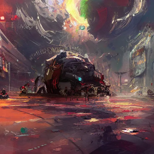 Image similar to painting of the metaverse, artstation