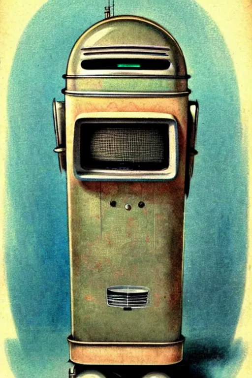 Image similar to ( ( ( ( ( 1 9 5 0 s retro robot jukebox. muted colors. ) ) ) ) ) by jean - baptiste monge!!!!!!!!!!!!!!!!!!!!!!!!!!!!!!