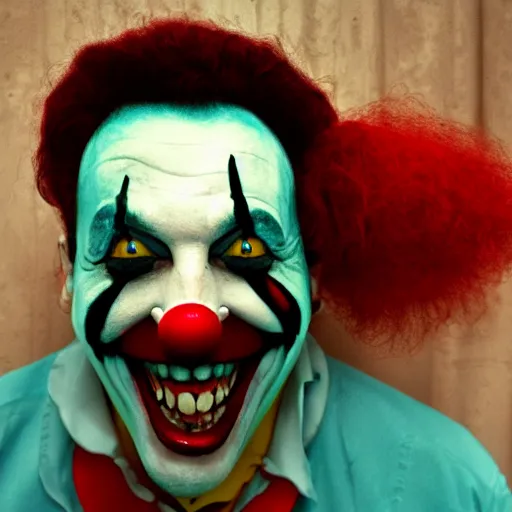 Image similar to evil clown