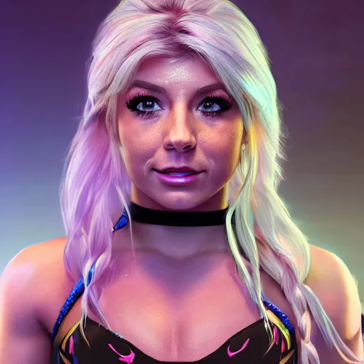 Image similar to alexa bliss as elsa, au naturel, hyper detailed, digital art, trending in artstation, cinematic lighting, studio quality, smooth render, unreal engine 5 rendered, octane rendered, art style by klimt and nixeu and ian sprigger and wlop and krenz cushart