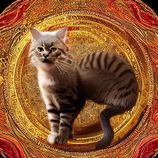 Prompt: hyperdetailed beautiful image of a cat as Cleopatra, rich deep colors, masterpiece, very coherent symmetrical artwork, cinematic, hyper realism, high detail, octane render, unreal engine, 8k, Vibrant colors, Smooth gradients, High contrast, depth of field, full body character drawing, intricate detail