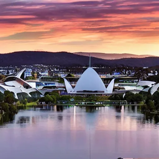Image similar to Canberra in 2070