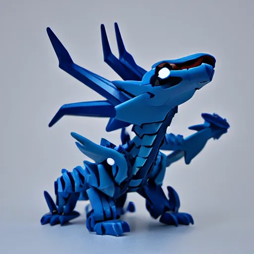 Image similar to Dialga the Pokémon, mini figure, photo, trending on artstation