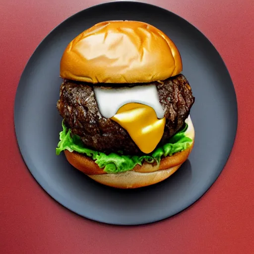 Image similar to a golden burger