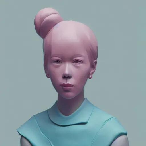 Image similar to abstract 3d female age 10 pastel sculpture by james jean and Jason Chan, rendering, redshift, octane