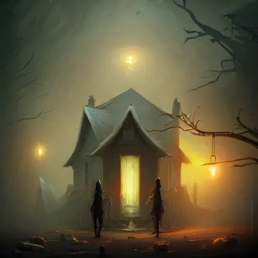 Image similar to ghosts, by peter mohrbacher and mikko lagerstedt