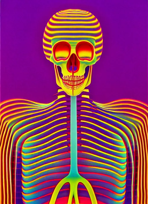 Image similar to skeleton by shusei nagaoka, kaws, david rudnick, airbrush on canvas, pastell colours, cell shaded, 8 k