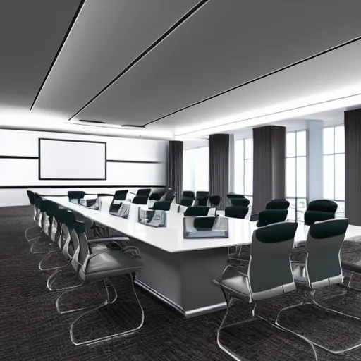 Image similar to corporate conference room interior concept design high quality ultra realistic 8 k