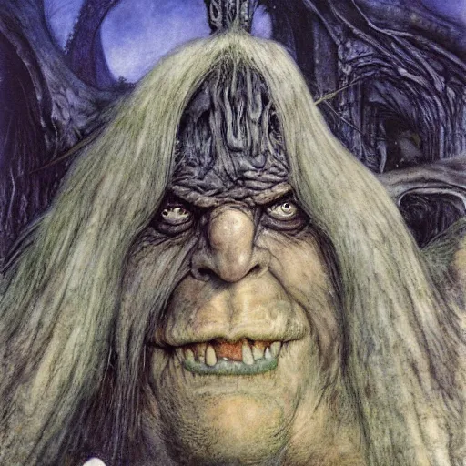 Prompt: a gigantic troll by brian froud and alan lee