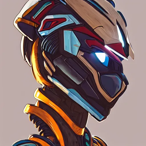 Image similar to a portrait of a stunning beautiful the predator gundam pilot, with an intricate, detailed, urban inspired hiphop afro futuristic helmet, vector behance hd jesper ejsing, rhads, makoto shinkai, lois van baarle, ilya kuvshinov, rossdraws, hd, 3 2 k, ilya kuvshinov, gustav klimt