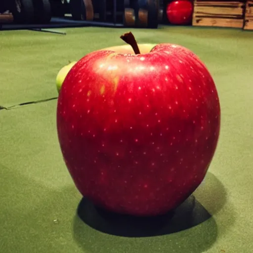 Image similar to an apple doing CrossFit