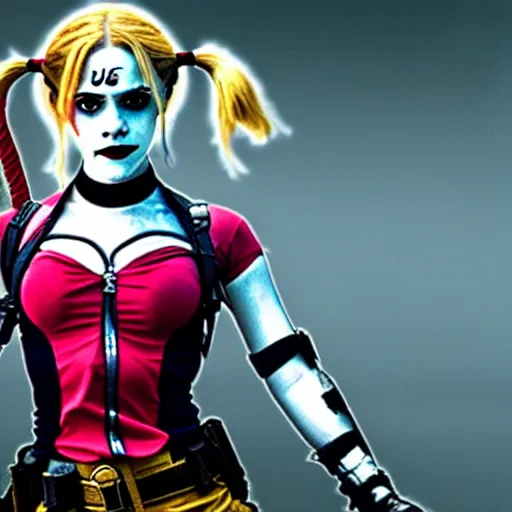 Prompt: emma watson as harley quinn from suicide squad