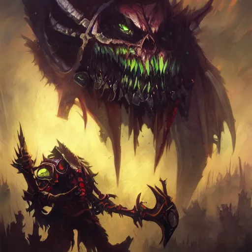 Image similar to undead scourge from warcraft 3, oil painting, by greg rutkowski