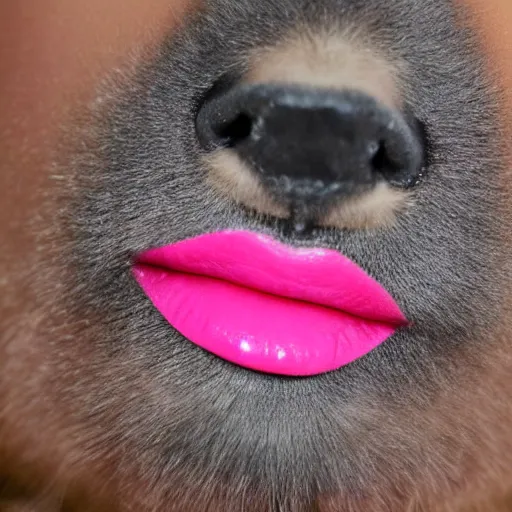 Prompt: lipstick with pink panda