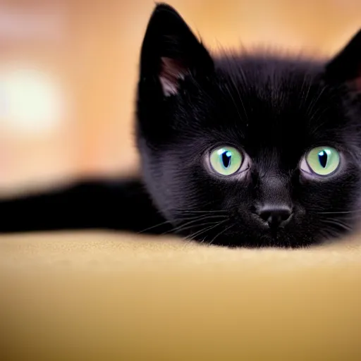 cute black cats with green eyes