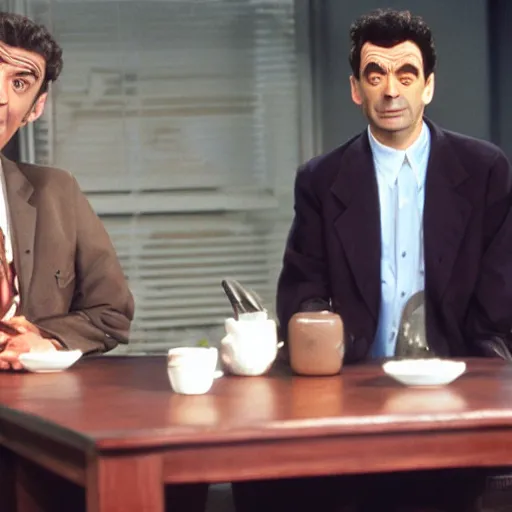 Prompt: Reboot of Seinfeld starring Mr. Bean as Kramer