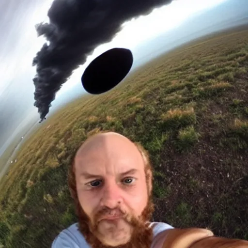 Image similar to last selfie taken on earth, moments before impending doom, detailed, wide angle