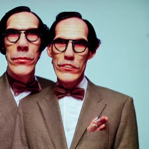 Image similar to ron and russell mael as conjoined twins