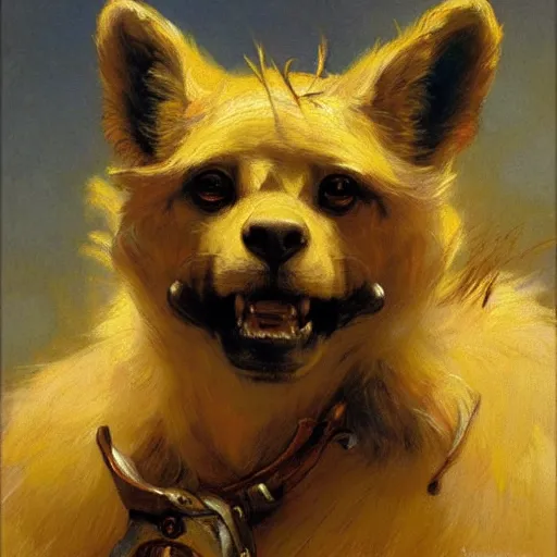 Prompt: a portrait of an animal wearing a shirt. highly detailed painting by gaston bussiere, craig mullins, j. c. leyendecker, furry