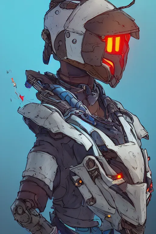 Image similar to combination suit armor aloy horizon forbidden west horizon zero dawn robot ninja mask helmet backpack tribal, art gta 5 comics, official fanart behance hd artstation by jesper ejsing, by rhads, makoto shinkai and lois van baarle, ilya kuvshinov, ossdraws radiating a glowing aura cgi rtx 2 0 2 2