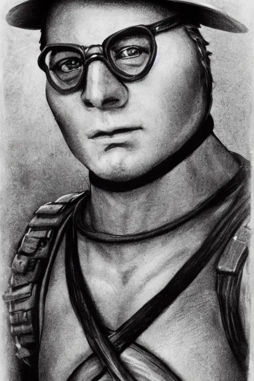 Image similar to leonardo from teenage mutant ninja turtles, portrait, full body, symmetrical features, silver iodide, 1 8 8 0 photograph, sepia tone, aged paper, sergio leone, master prime lenses, cinematic