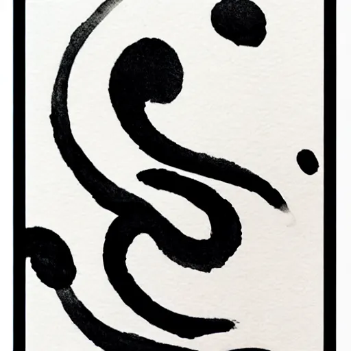 Image similar to zen, ink, elegant