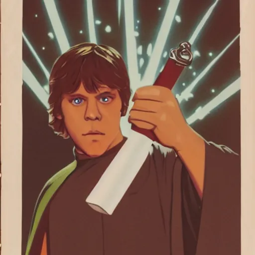 Prompt: Luke Skywalker holding a Bible