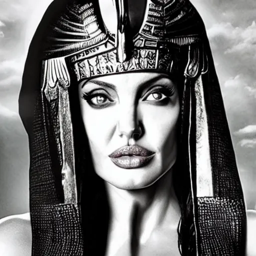 Prompt: an amazing award winning photo of angelina jolie as cleopatra