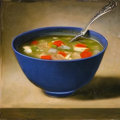 Image similar to a bowl of soup running for President, mannerism