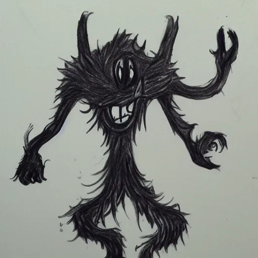 Image similar to i forgot what i was drawing and made a monster. help!!