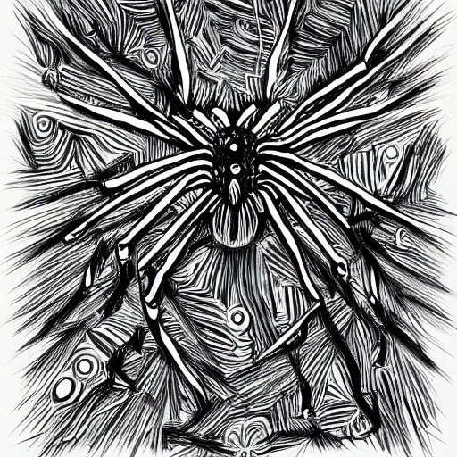 Image similar to the spiders were busy while you slept, sketchy style, ultradetailed