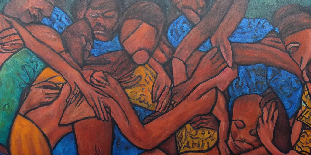 Prompt: detailed painting of reconciliation