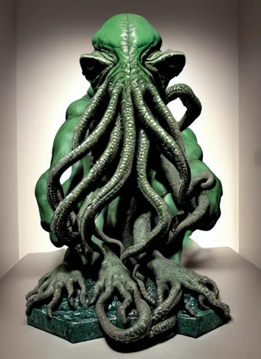 Image similar to cthulhu statue by michelangelo