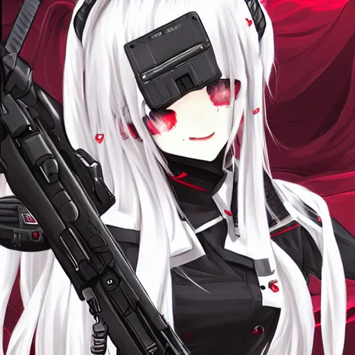 Image similar to M4 Sopmod ii girls frontline, ilustration by Shinji Aramaki