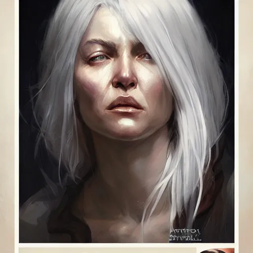 Image similar to headshot immortal female wizard black skin white hair wise, realistic shaded lighting poster by craig mallismo, artgerm, jeremy lipkin and michael garmash, unreal engine, radiant light, detailed and intricate environment, digital art, art station trends