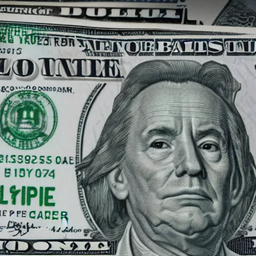 Image similar to donald trump, on the new dollar bill