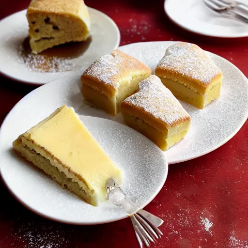 Prompt: pasticciotto typical italian cake with custard cream filling