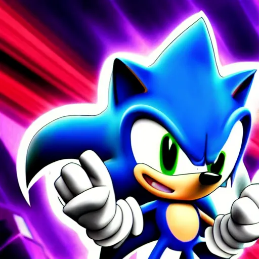 edgy sonic the hedgehog fanfiction cover art, anime,, Stable Diffusion