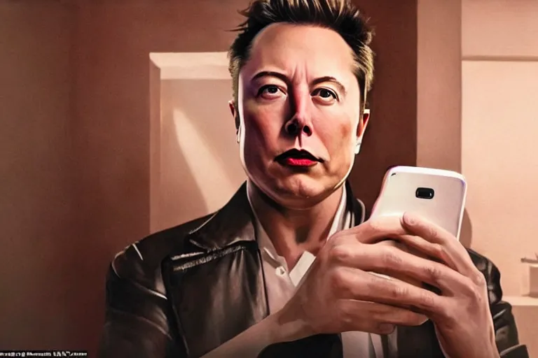 Prompt: hyperrealism aesthetic ridley scott and denis villeneuve style photography of a detailed hyperrealism elon musk, siting on a detailed hyperrealism toilet and scrolling his detailed smartphone in hyperrealism scene from detailed art house movie in style of alejandro jodorowsky and wes anderson