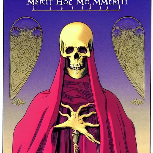 Prompt: hodie mihi cras tibi, memento mori, parce sepulto, ars by moebius