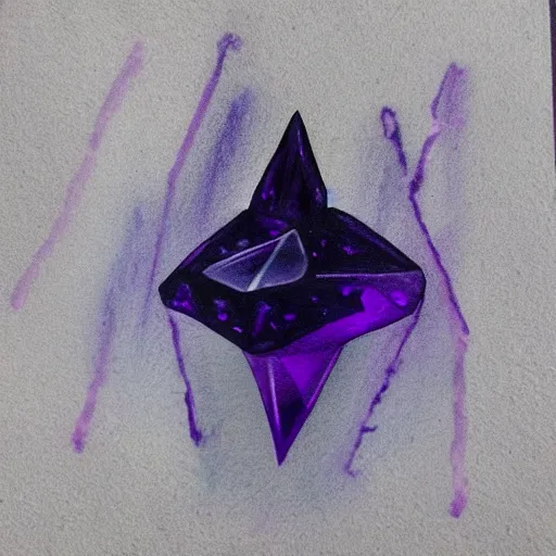 Image similar to Floating dark-purple crystal shard 🎨🖌️