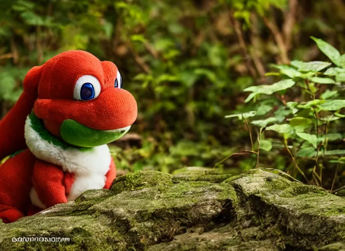 Image similar to national geographic wildlife photo of real life yoshi yoshi in real life in the wild, 8 k, 8 5 mm f 5. 6