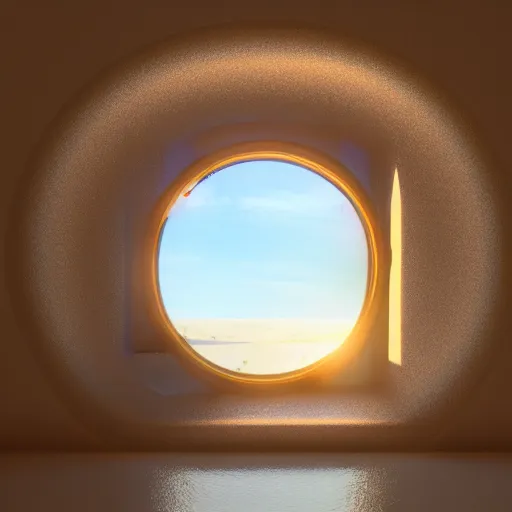 Image similar to the sun reflecting on a window, 8k, ray tracing reflections