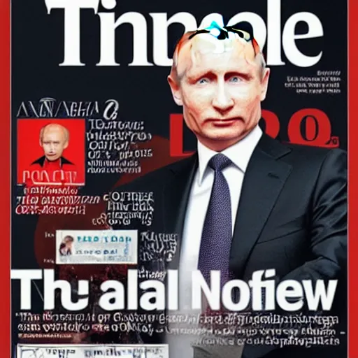 Time person of the year Putin with mohican cut, Stable Diffusion