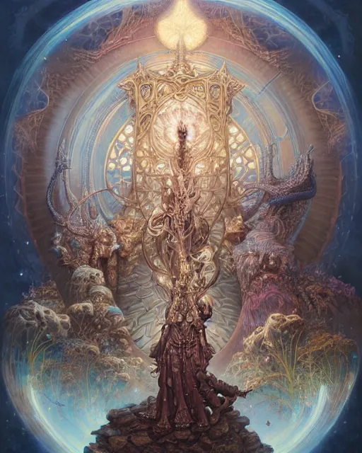 Image similar to a portrait of the hierophant, fantasy portrait made of fractals, ultra realistic, wide angle, intricate details, the fifth element artifacts, highly detailed by peter mohrbacher, hajime sorayama, wayne barlowe, boris vallejo, aaron horkey, gaston bussiere, craig mullins