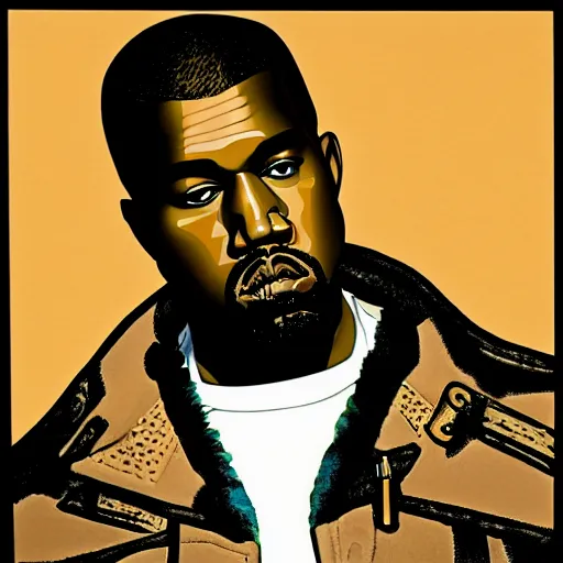 Image similar to kanye west by hirohiko araki