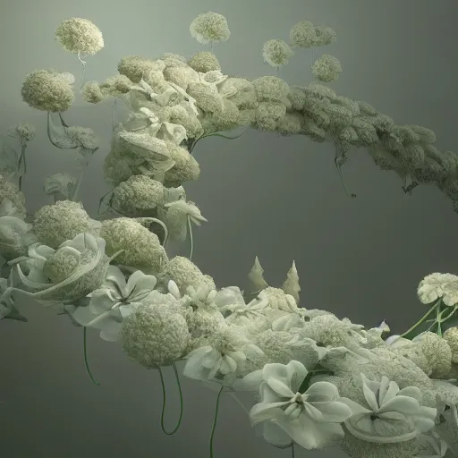 Prompt: a beautiful amazing art of a dream with flovers,ultra detailed thin curl noise splines by tom Haugomat, Serena Malyon, Maxim Shirkov, Alex Pogrebniak and Robin Gundersen, Trending on artstation,intricate,mistic atmosphere, featured on Behance, octane render,well rendered.:1