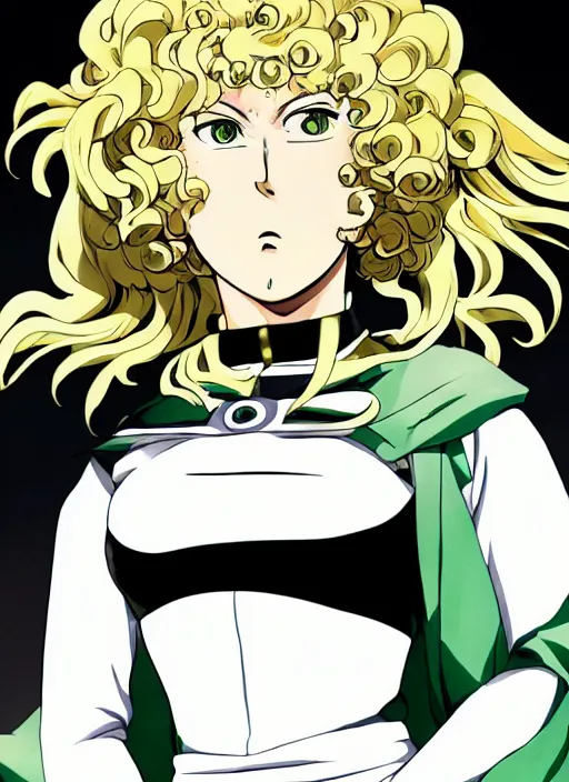 Image similar to A full portrait photo of tatsumaki one punch man, f/22, 35mm, 2700K, lighting, perfect faces, award winning photography.