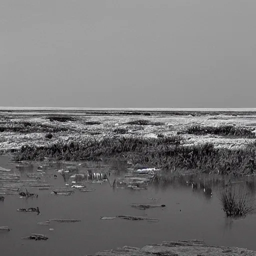 Image similar to Meme about the ice cleared out of the land leaving behind a quagmire of mud, swamps and sloughs. It remained an inhospitable environment for some time.